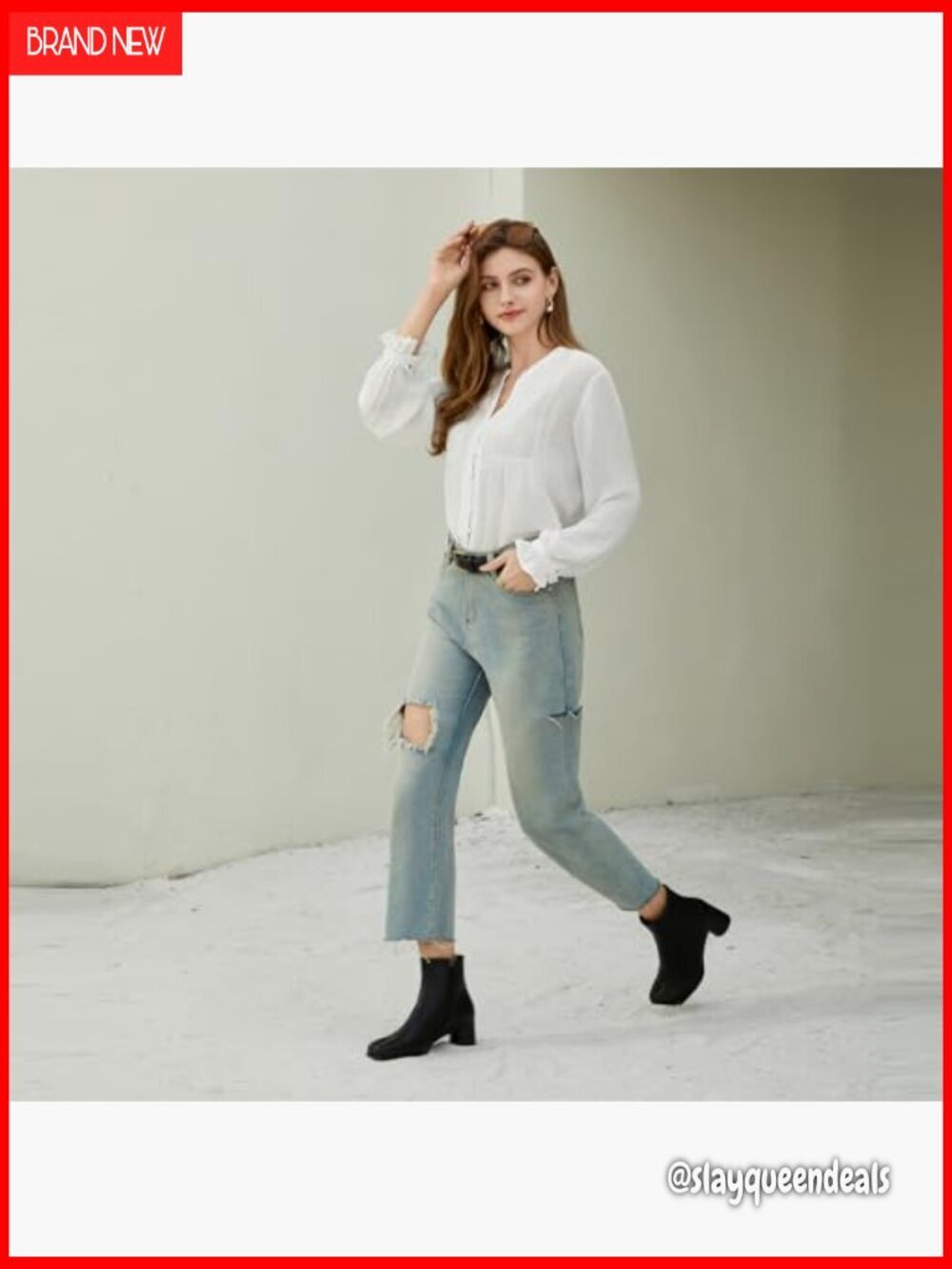 Faux Leather Tabi Ankle Boots Chunky Low Heel Side Zipper Booties - Picture 2 of 7